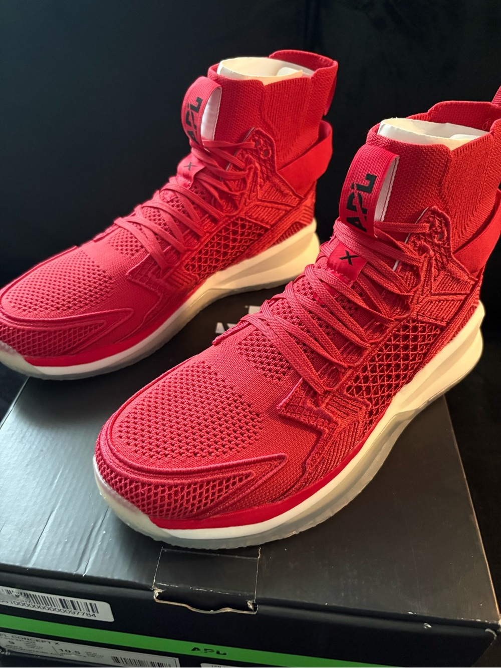 APL Red TechLoom High-Top Athletic Sneakers - Picture 2 of 6